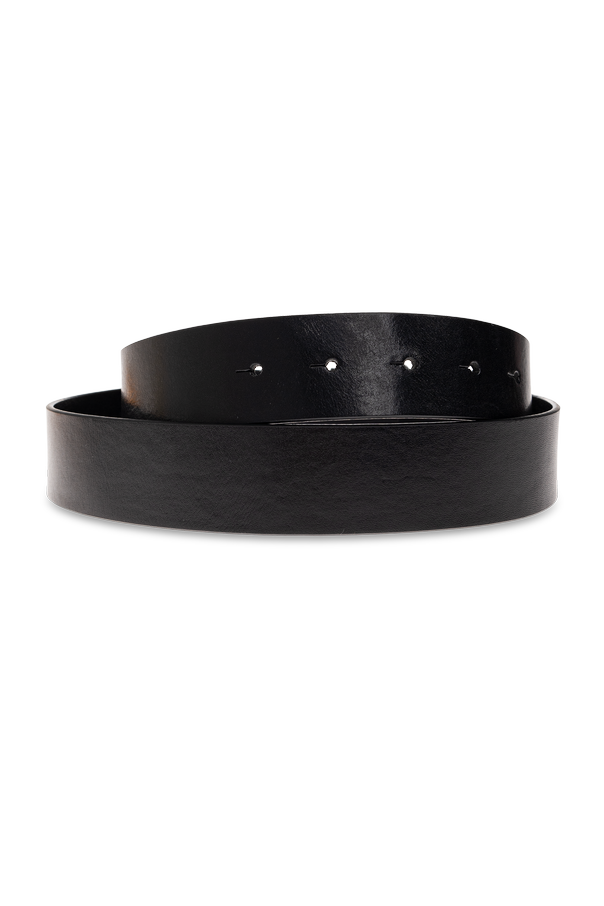 Dsquared2 Black Leather Belt with Signature D2 Buckle