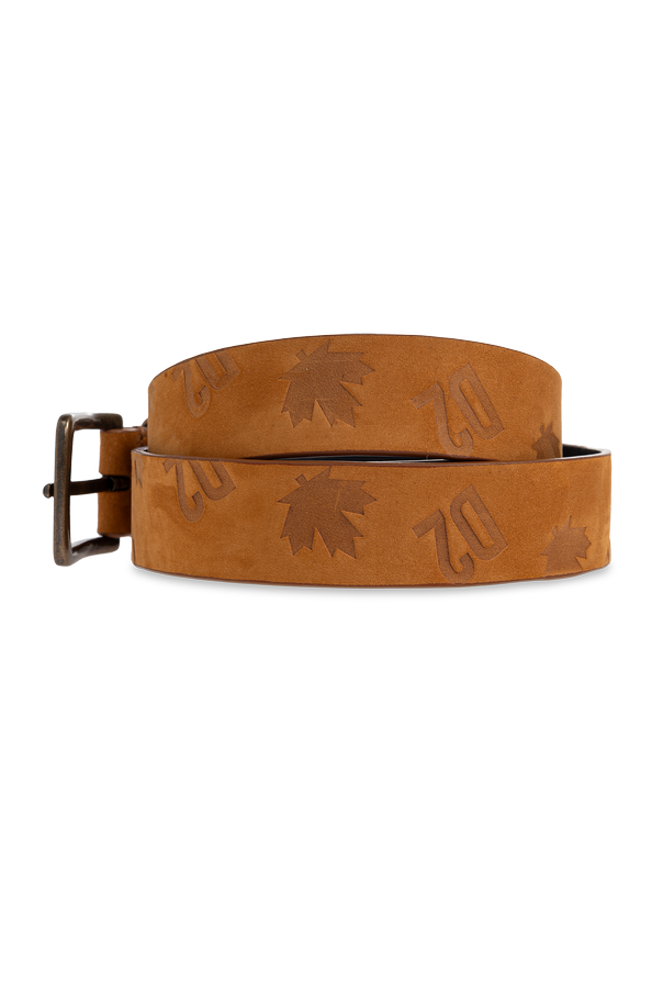 Dsquared2 Leather belt with monogram