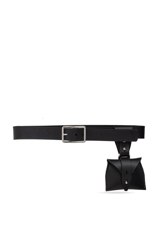 Dsquared2 Leather belt with detachable pouch