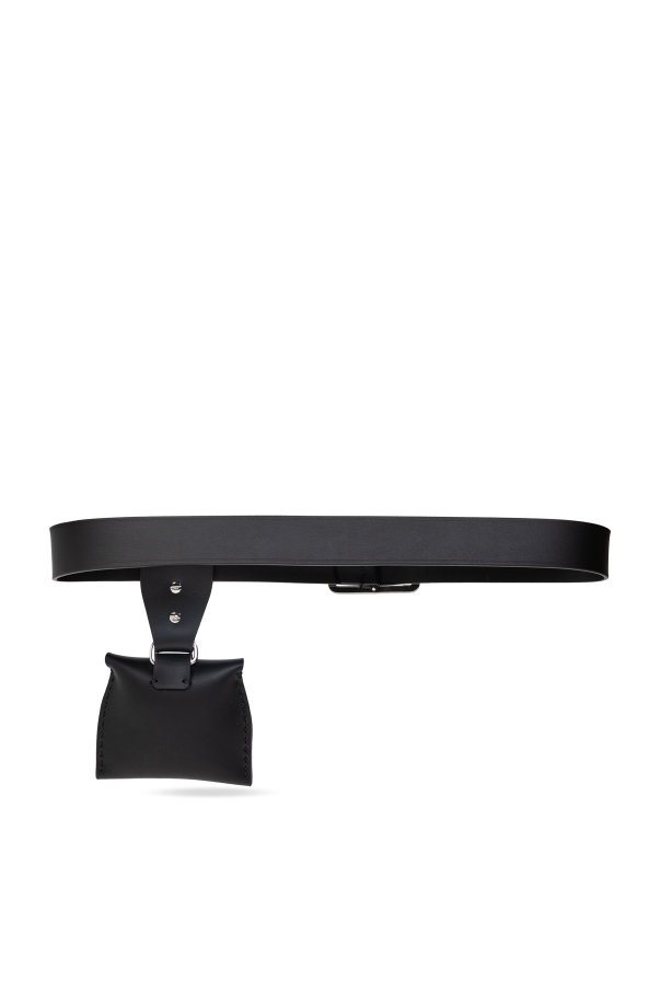 Dsquared2 Leather belt with detachable pouch