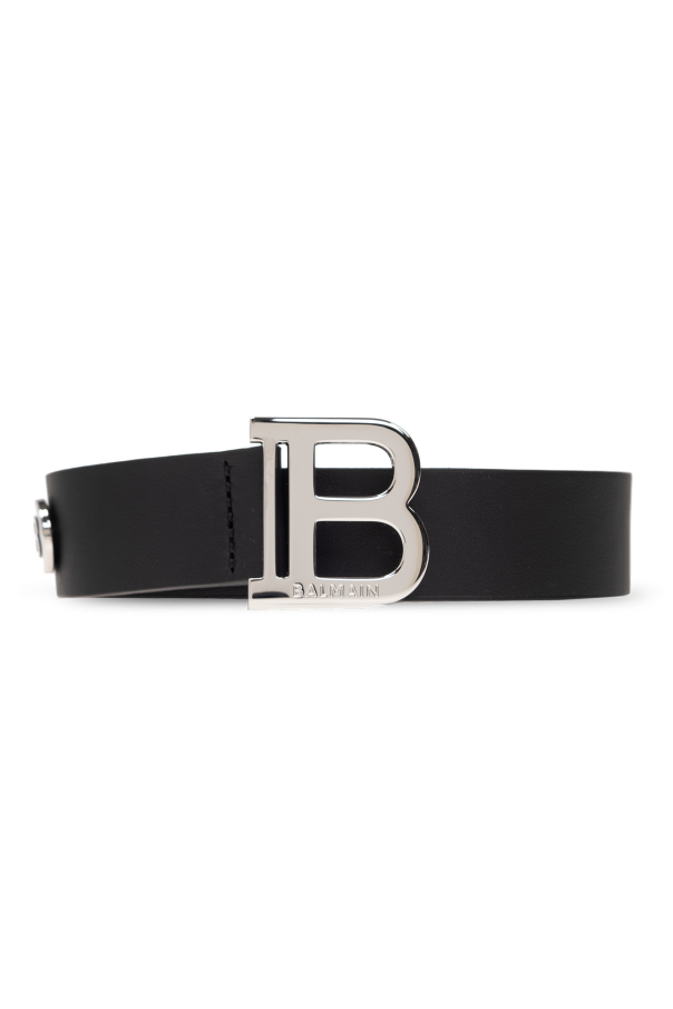 Leather belt od Balmain White