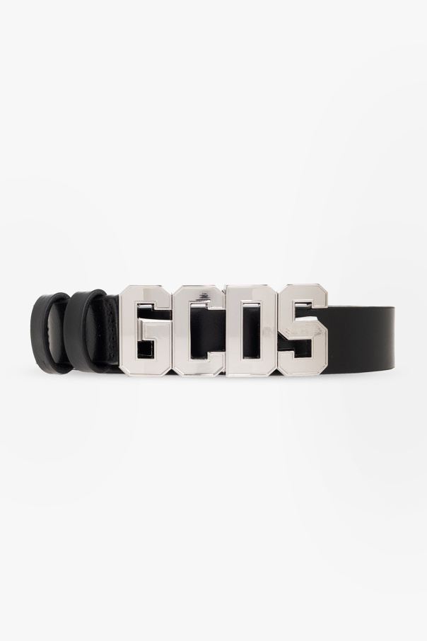 GCDS Leather belt with logo