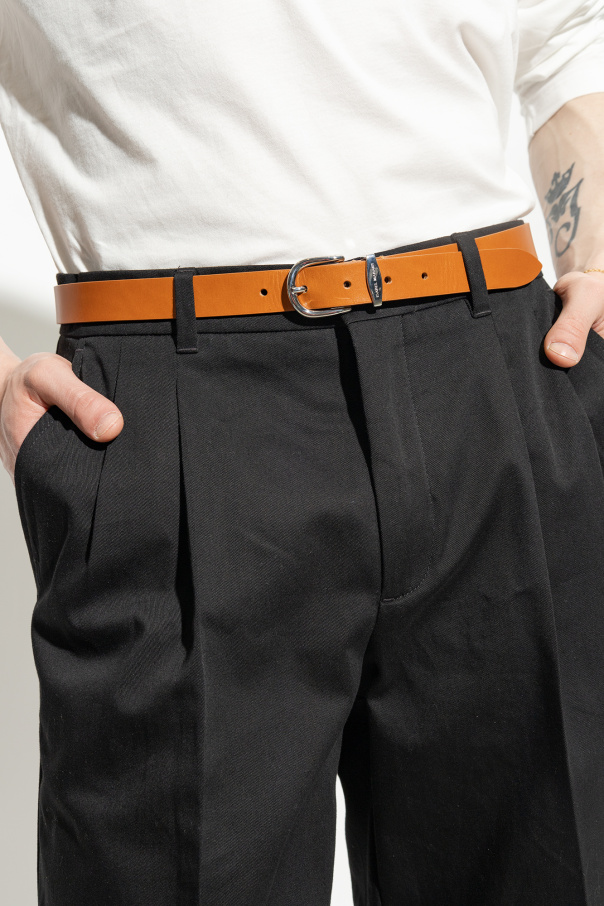 MARANT Leather belt with logo