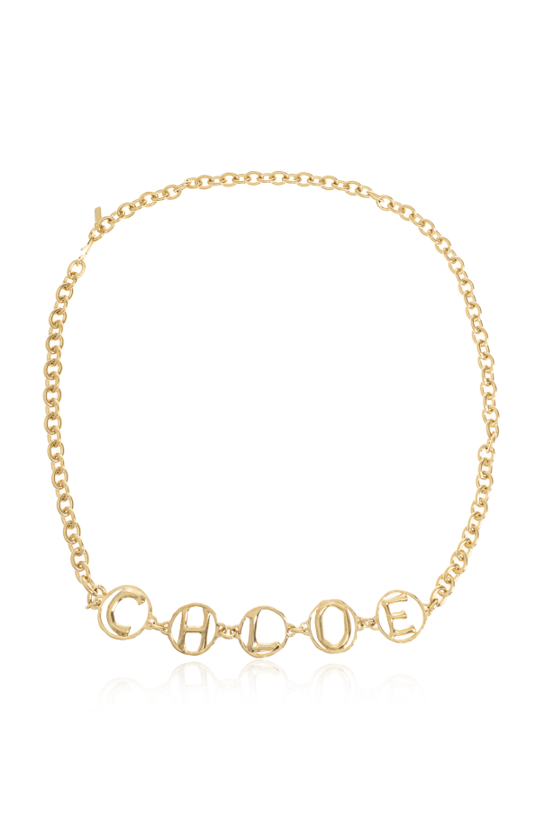 Brass belt with logo od Chloé