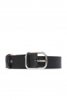 chloe black logo buckle leather belt item
