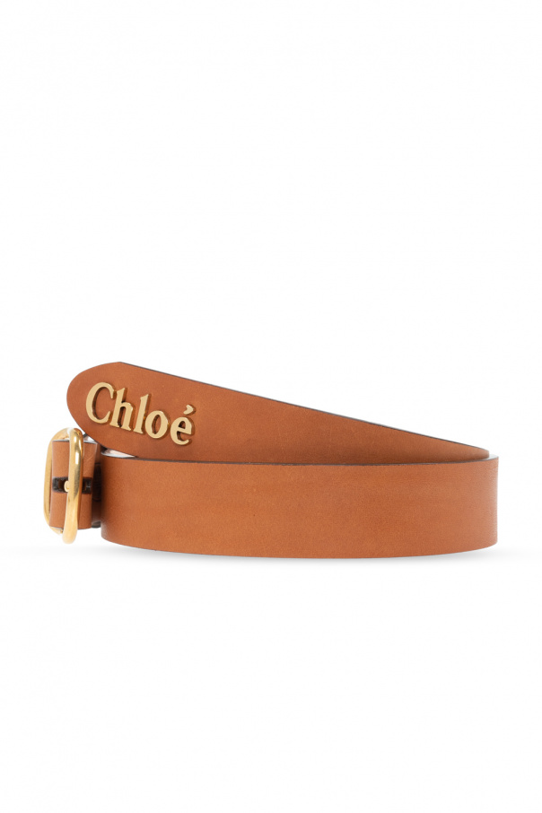 Chloé Leather belt with logo