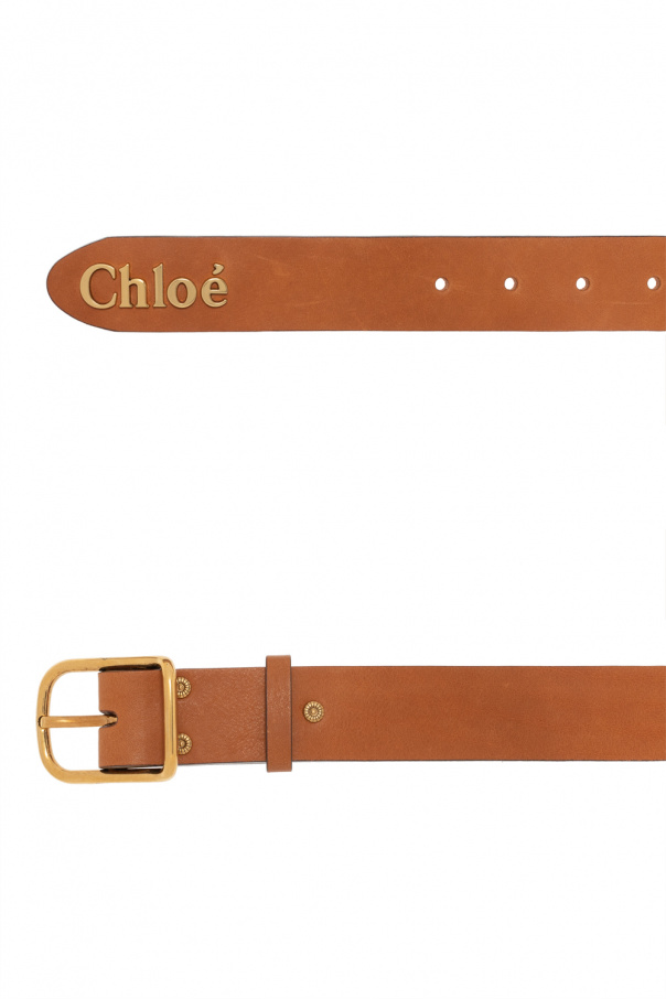 Chloé Leather belt with logo