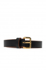 Marni BLACK Leather belt with logo