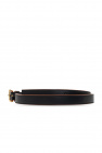 Marni BLACK Leather belt with logo