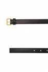 Marni BLACK Leather belt with logo