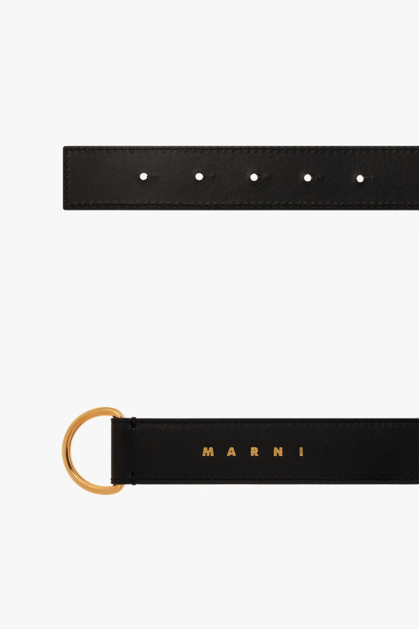 Marni Leather belt with logo
