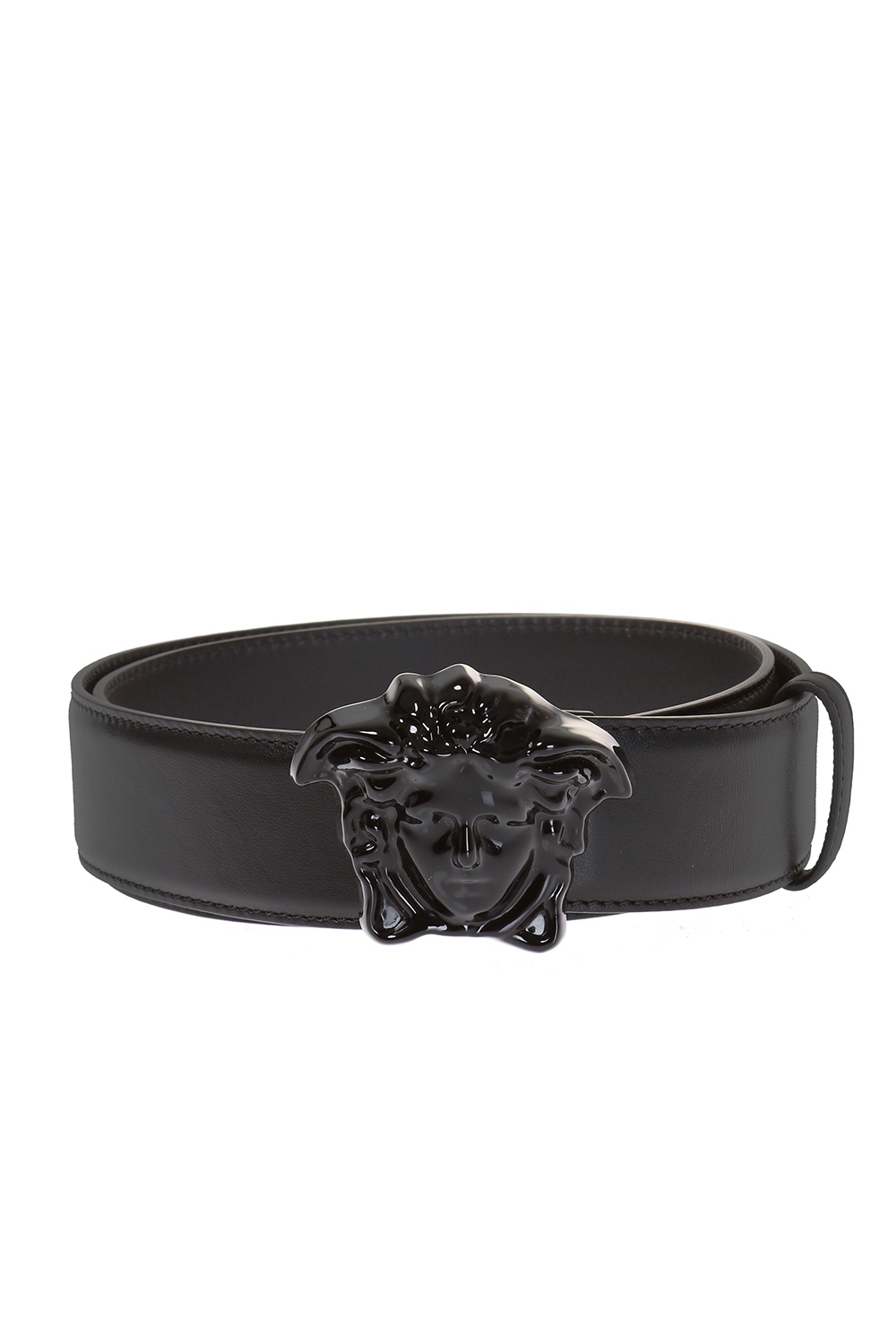 Black Leather belt Versace - GenesinlifeShops Canada