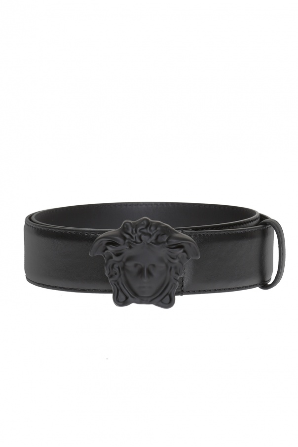 Versace Medusa head leather belt