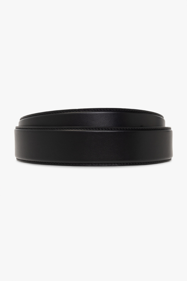 Versace Leather belt with logo