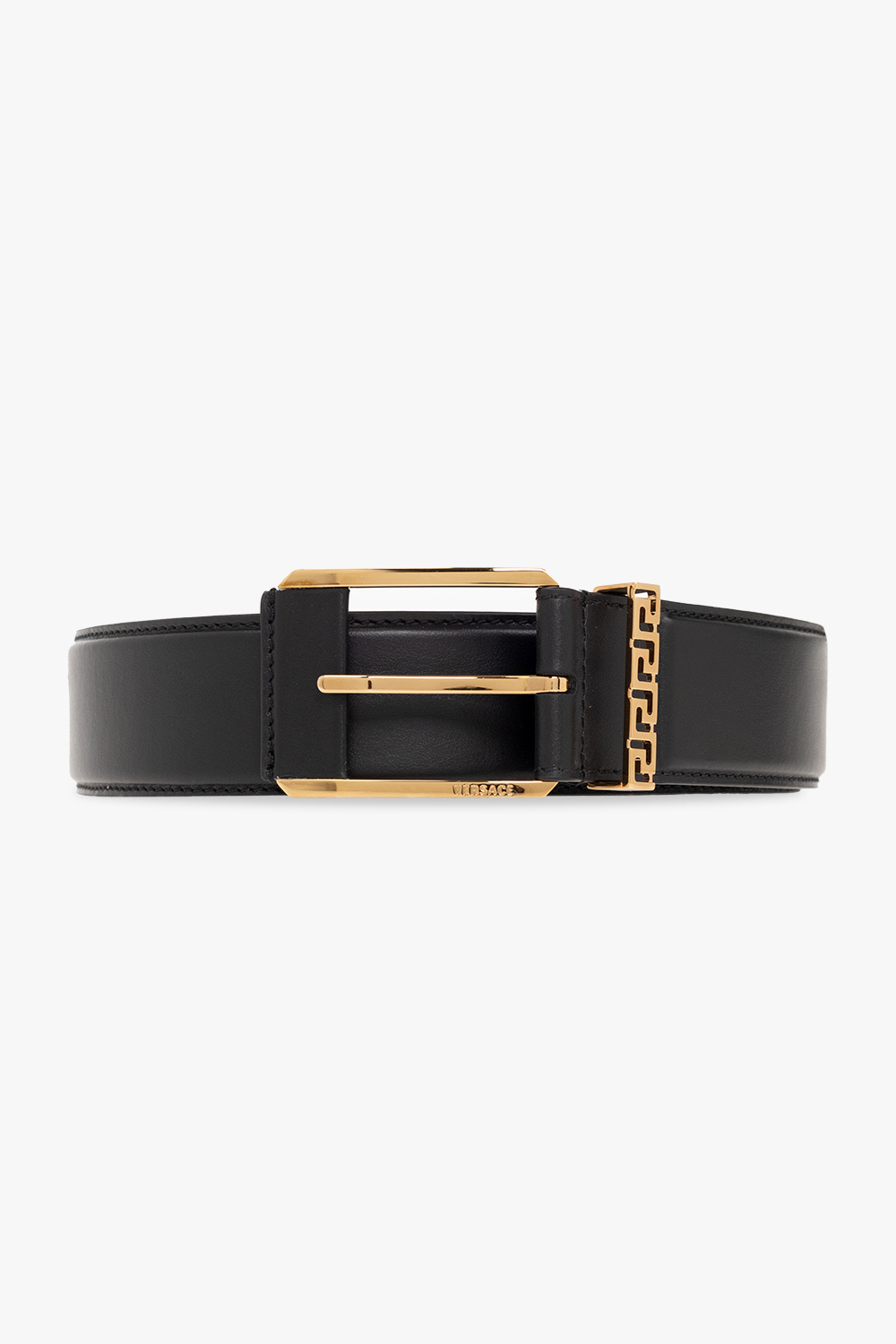 Versace Leather belt with logo