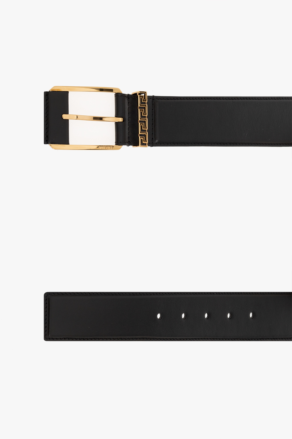 Versace Leather belt with logo