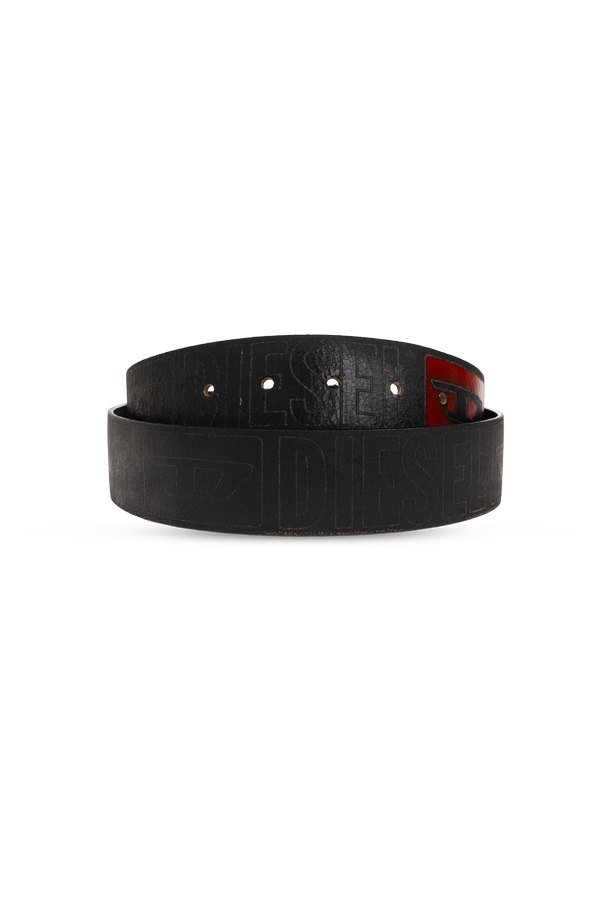 Diesel Leather belt ‘DIESEL LOGO B-BISCOTTO’