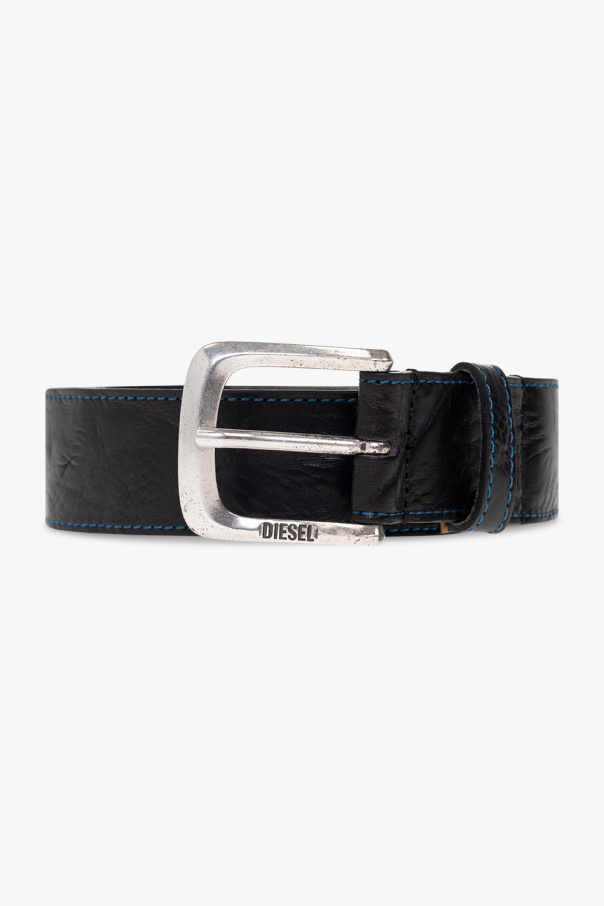 Diesel Leather belt with logo