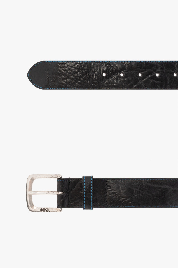 Diesel Leather belt with logo