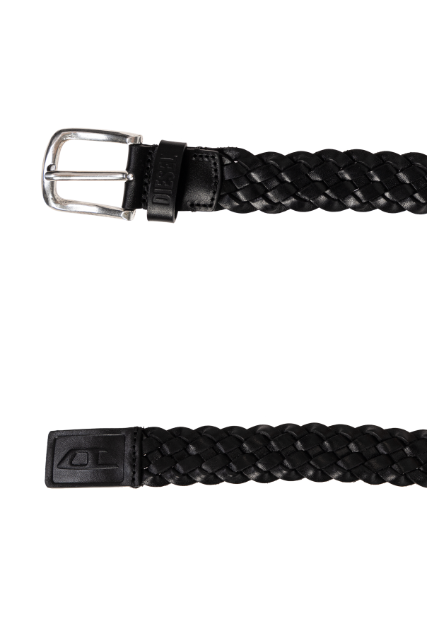 Diesel Braided leather belt ‘DIESEL LOGO B-FLAG’