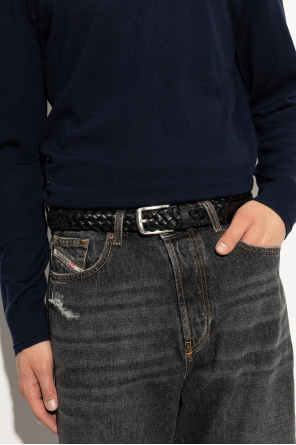 Braided leather belt ‘diesel logo b-flag’ od Diesel
