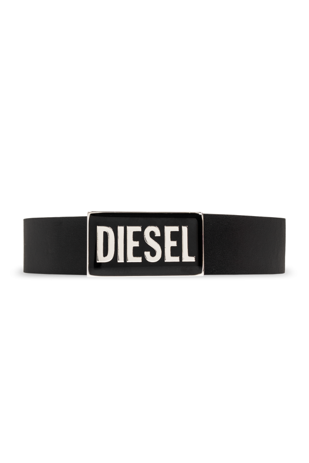 ‘B-GLOSSY’ belt with logo od Diesel