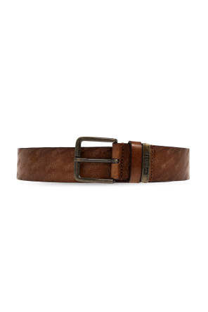 Leather belt ‘DIESEL LOGO B-MONOGRAM’