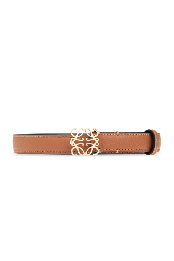 Loewe Leather belt with logo