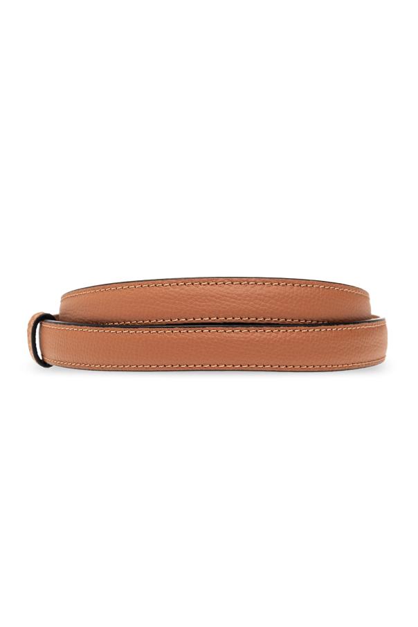 Loewe Leather belt with logo