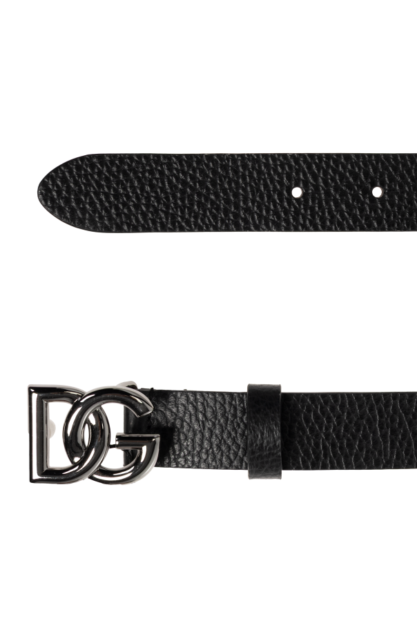 Dolce & Gabbana Kids Leather belt with logo