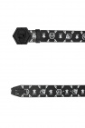 Philipp Plein BLACK Leather belt with logo