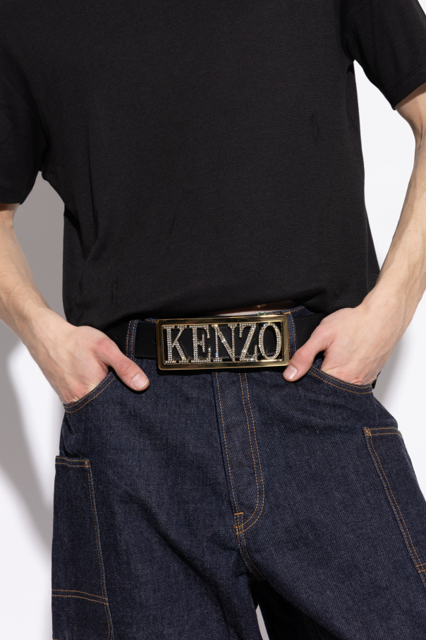 Kenzo Leather belt with logo