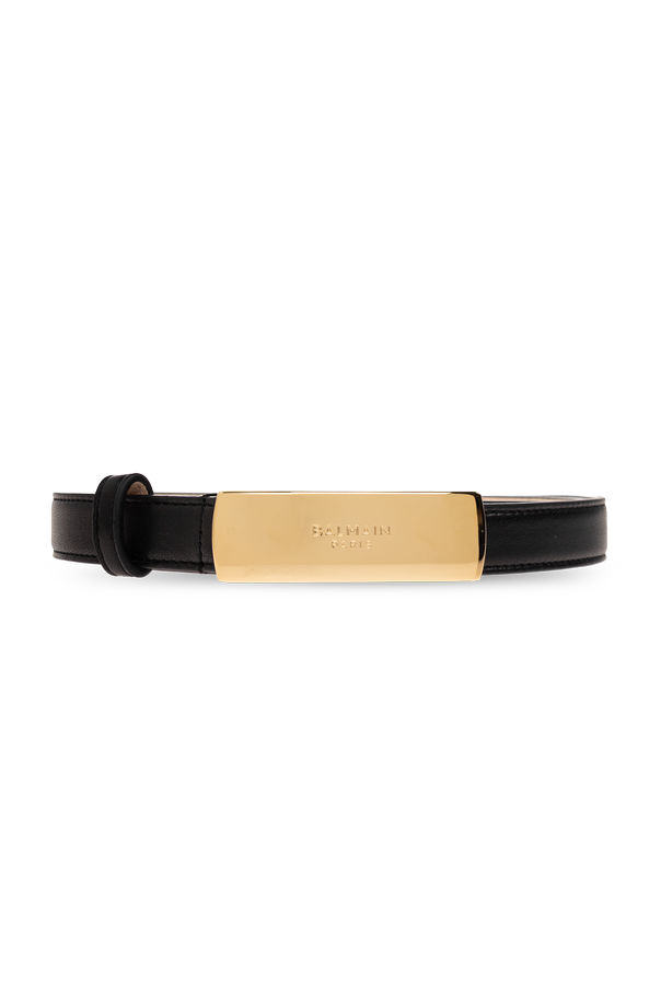 Leather belt with logo od Balmain
