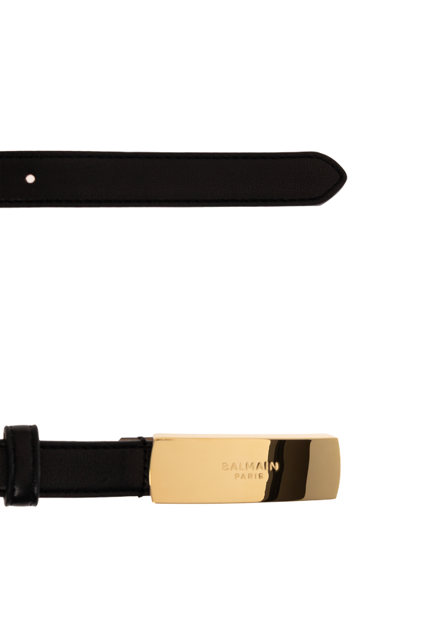 Balmain Leather belt with logo