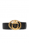 Billionaire BLACK Leather belt with buckle