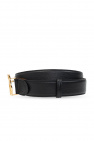 Billionaire BLACK Leather belt with buckle