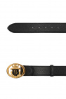 Billionaire BLACK Leather belt with buckle
