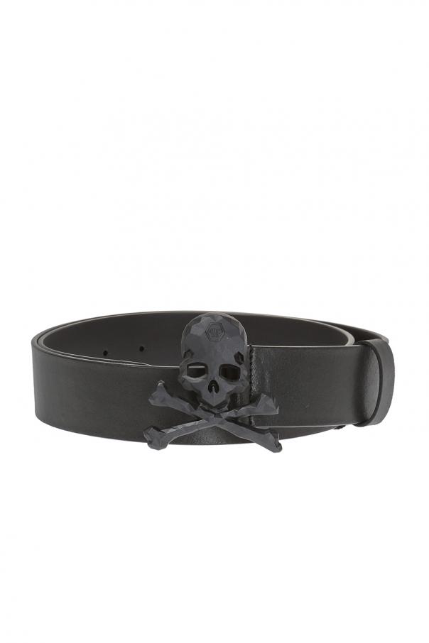 Black Belt with Skull Buckle