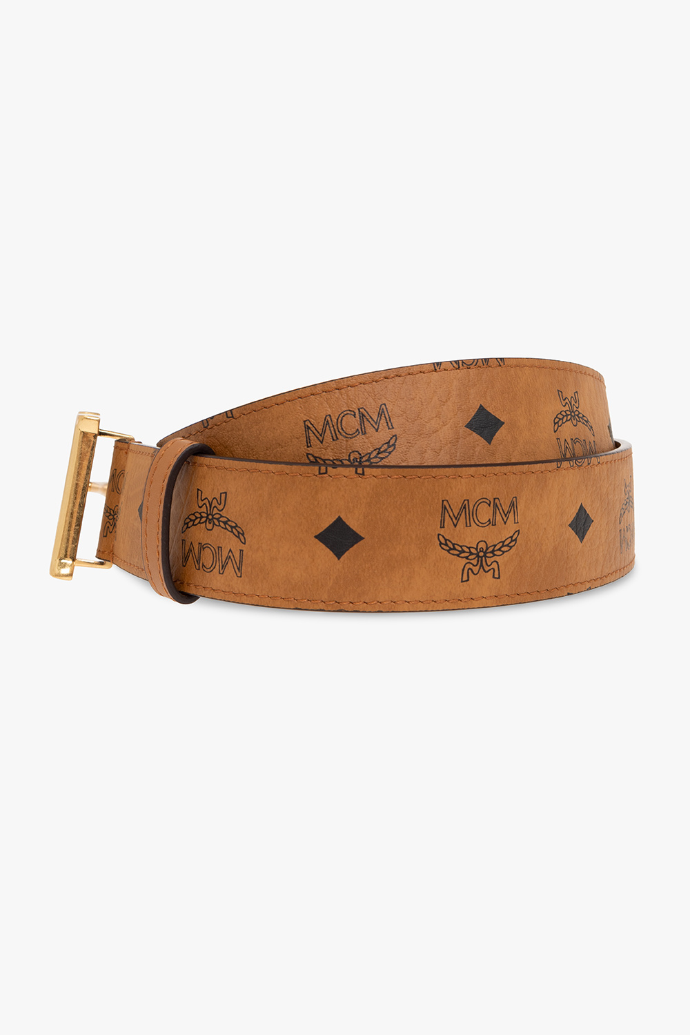 MCM Monogram Belt Bag in Metallic