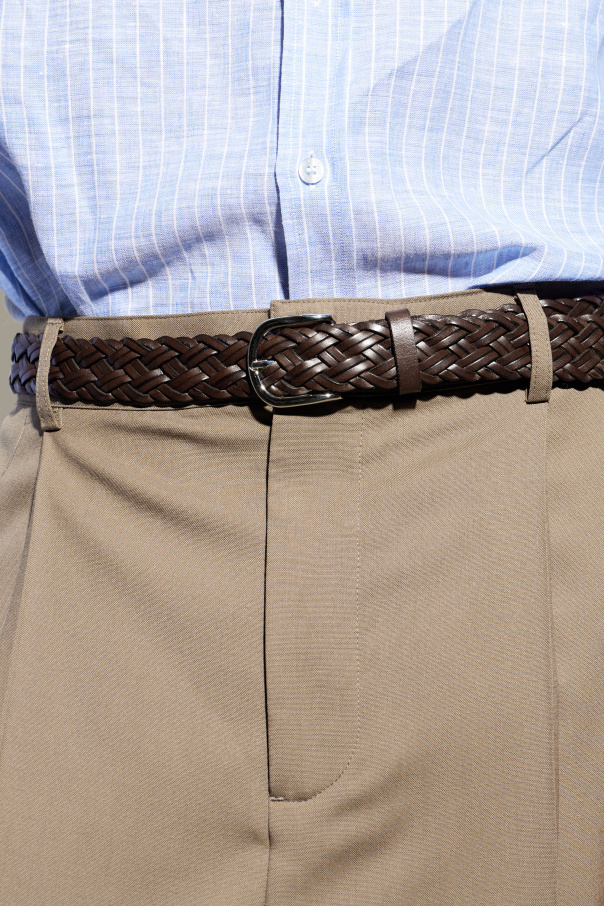 Brioni Woven leather belt