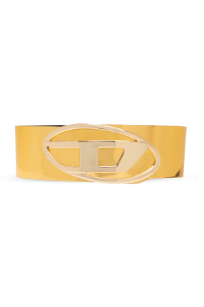 ‘oval d logo b-1dr’ wide belt with logo od Diesel