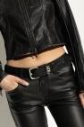 Diesel BLACK Belt OVAL D LOGO B-1DR