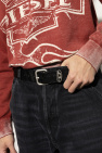Diesel BLACK Belt OVAL D LOGO B-1DR