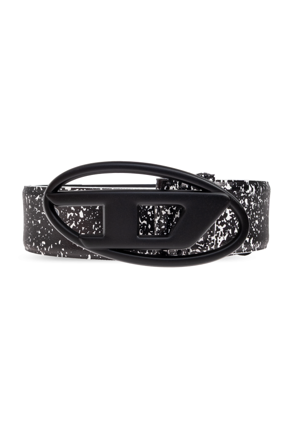 Leather belt "OVAL D LOGO B-1DR" od Diesel