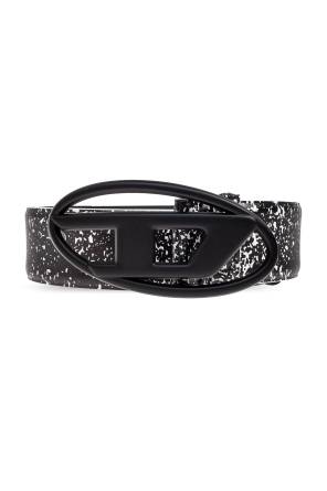 Cinturón de cuero `OVAL D LOGO B-1DR`