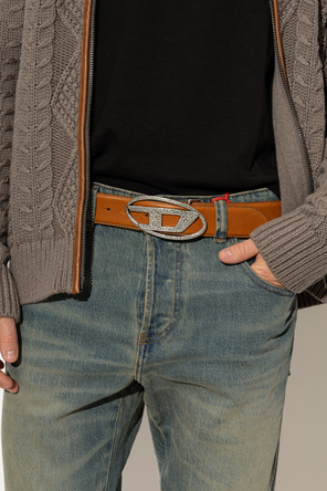 Diesel Leather belt ‘OVAL D LOGO’