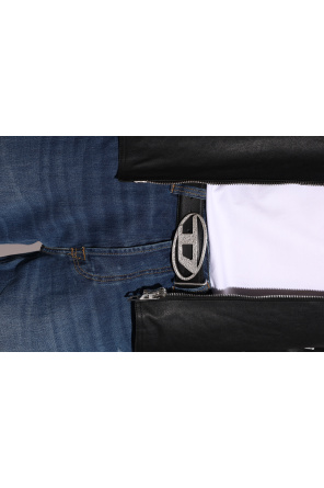 Diesel Leather belt "OVAL D LOGO"