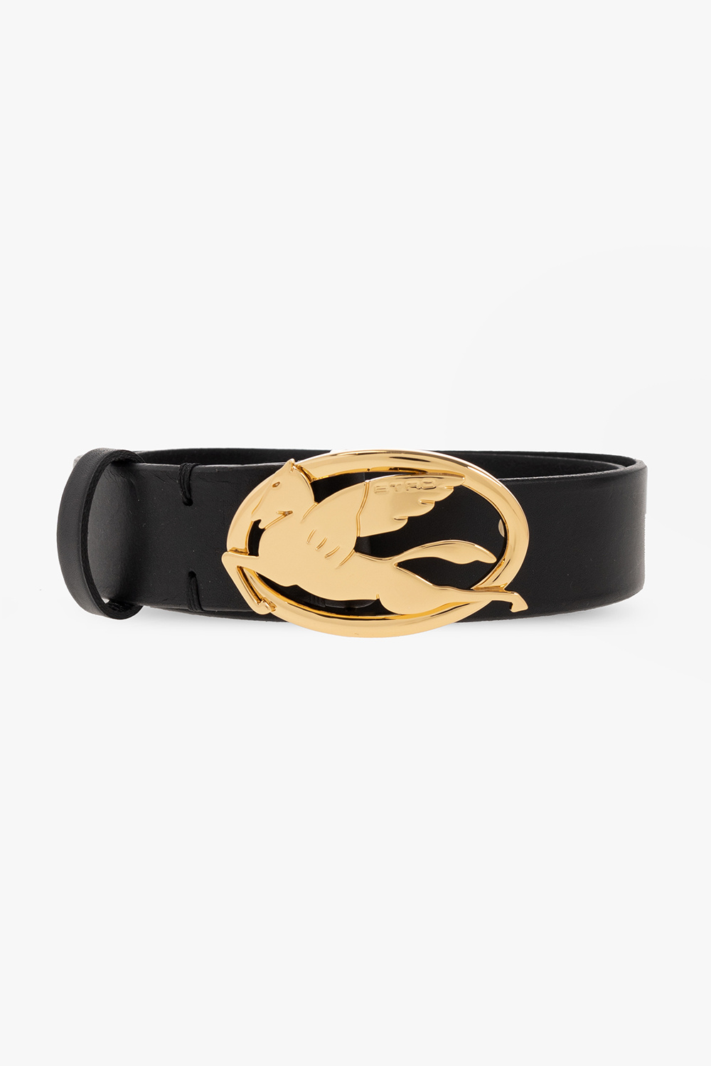 Etro Leather belt with logo