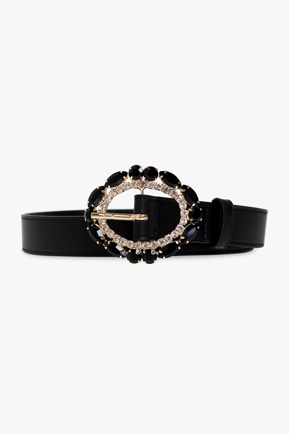 Erdem Leather belt with decorative buckle