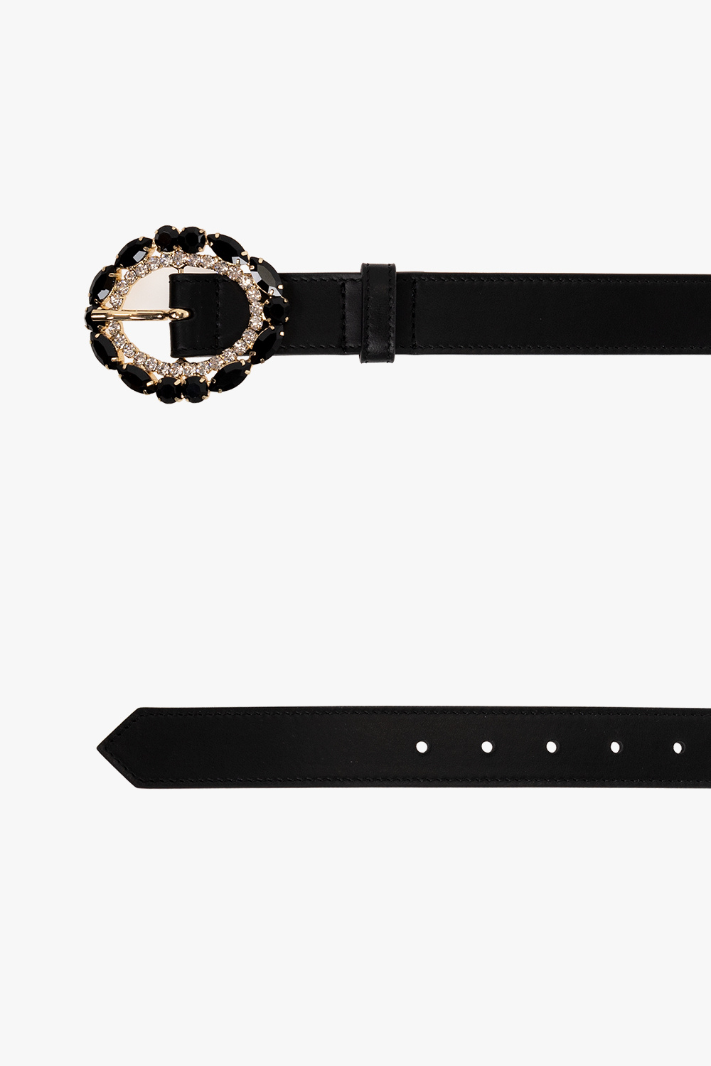 Erdem Leather belt with decorative buckle